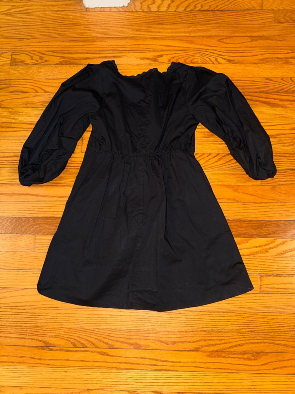 Pomander Place Black Lace-Trim Mini dress, size medium NWT - Picture 3 of 4